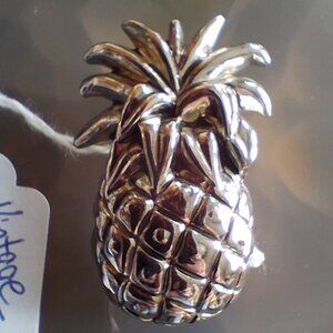 Vintage Best Sterling Silver Pineapple Brooch Pendant stamped